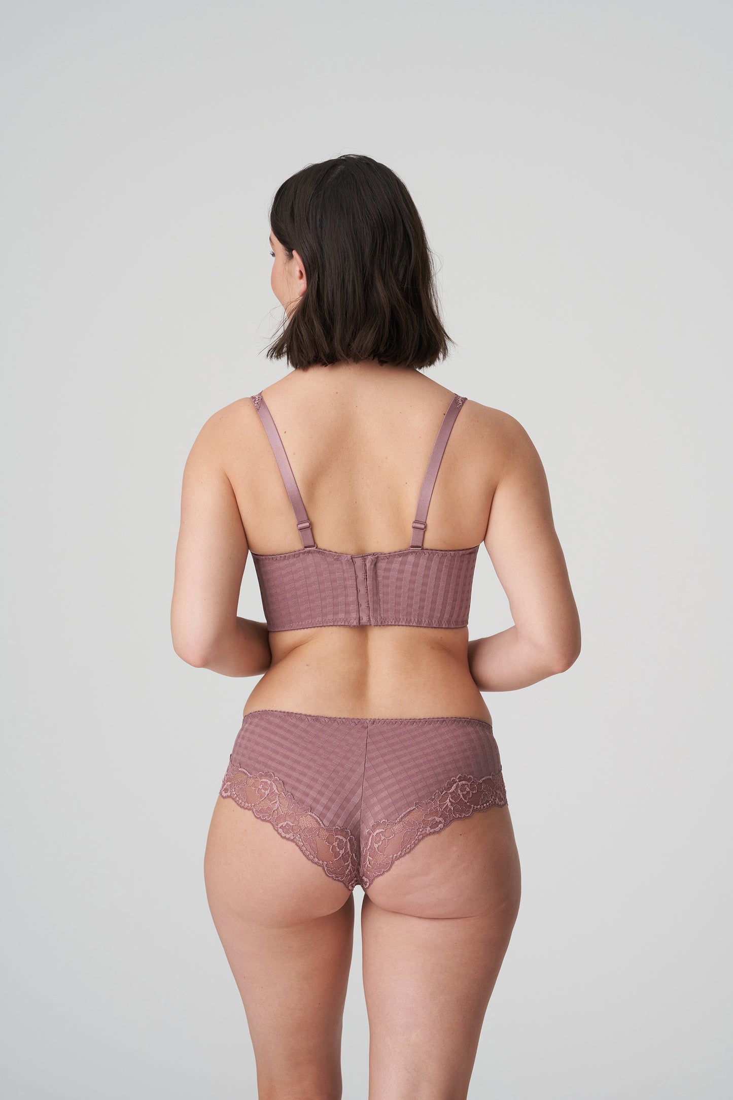 Primadonna Madison plunge bh longline satin taupe