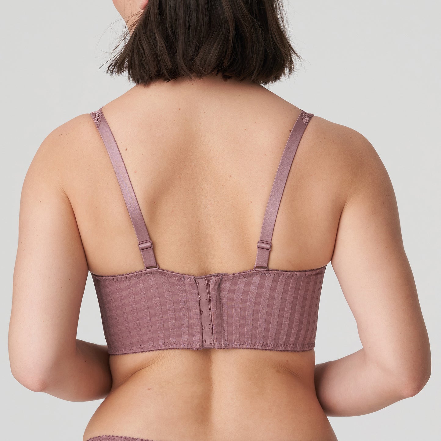 Primadonna Madison plunge bh longline satin taupe