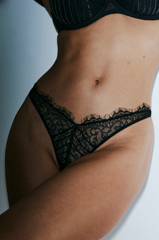 Sarda Chaika Italiaanse slip zwart