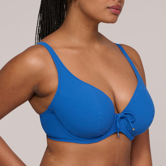 PrimaDonna Swim Aswan voorgevormde plunge bikinitop Delphinium Cheer Blue