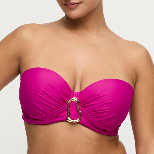 Primadonna Swim Uvita voorgevormde bikini strapless Deep Magenta