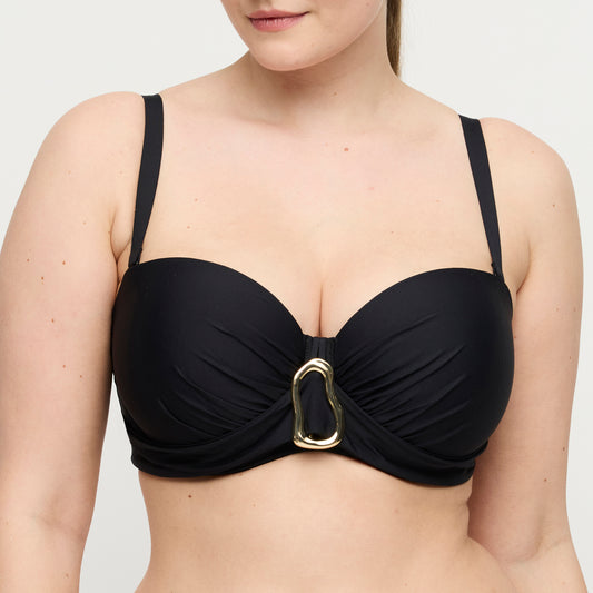 Primadonna Swim Uvita voorgevormde bikini strapless zwart