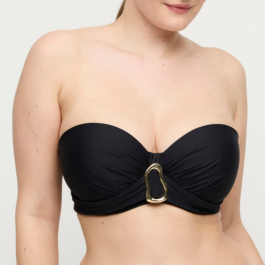 Primadonna Swim Uvita voorgevormde bikini strapless zwart