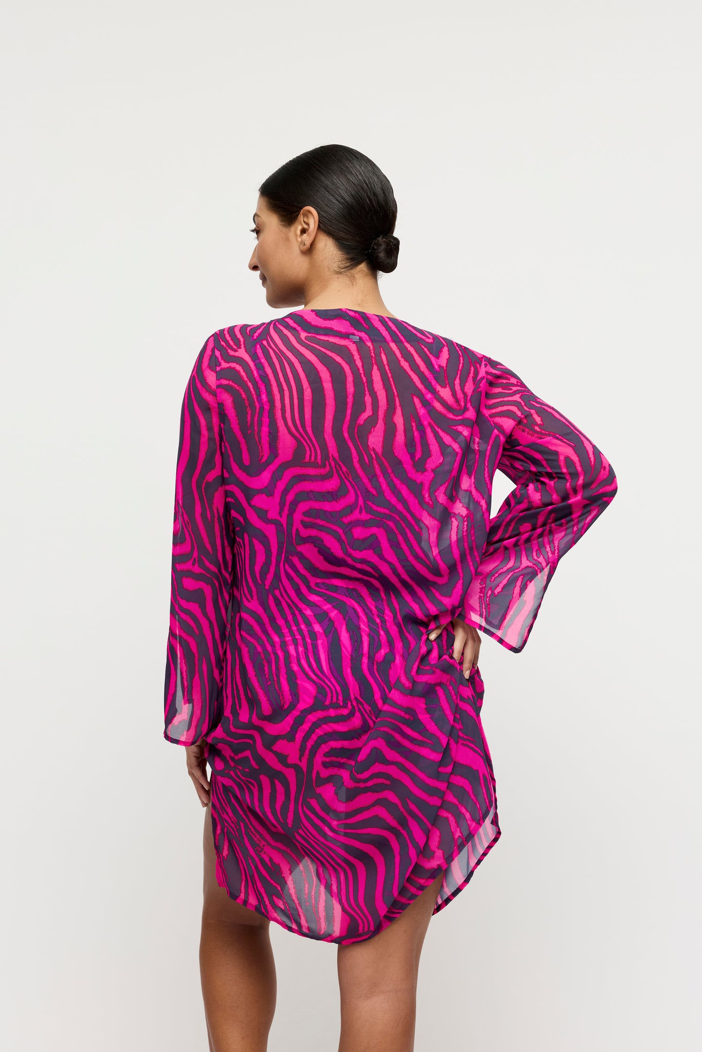 Primadonna Swim Malabo badmode caftan hot pink zebra