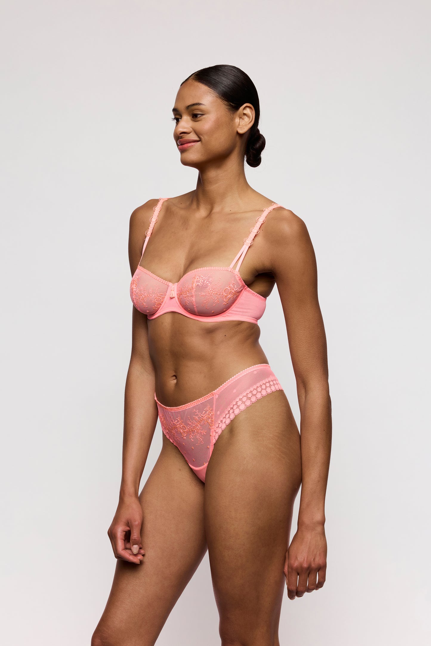 Marie Jo Annaelle balconette bh verticale naad Neon Peach