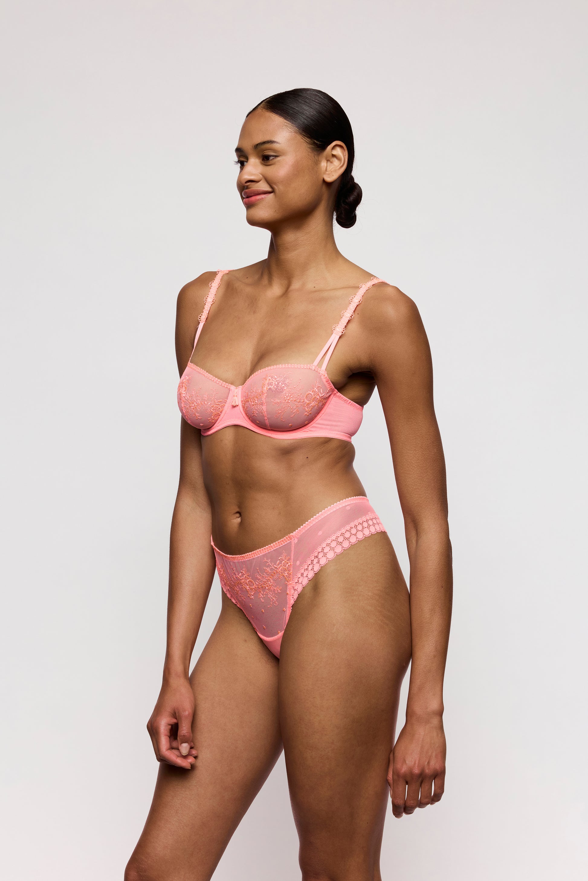 Marie Jo Annaelle balconette bh verticale naad Neon Peach