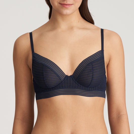 Marie Jo Tokuda plunge bh longline velvet blue