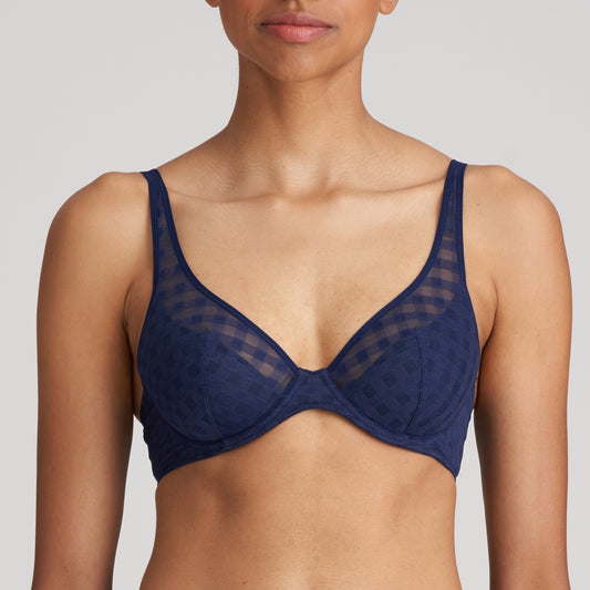 Marie Jo Jereme plunge bh halve mousse cups saffier blauw