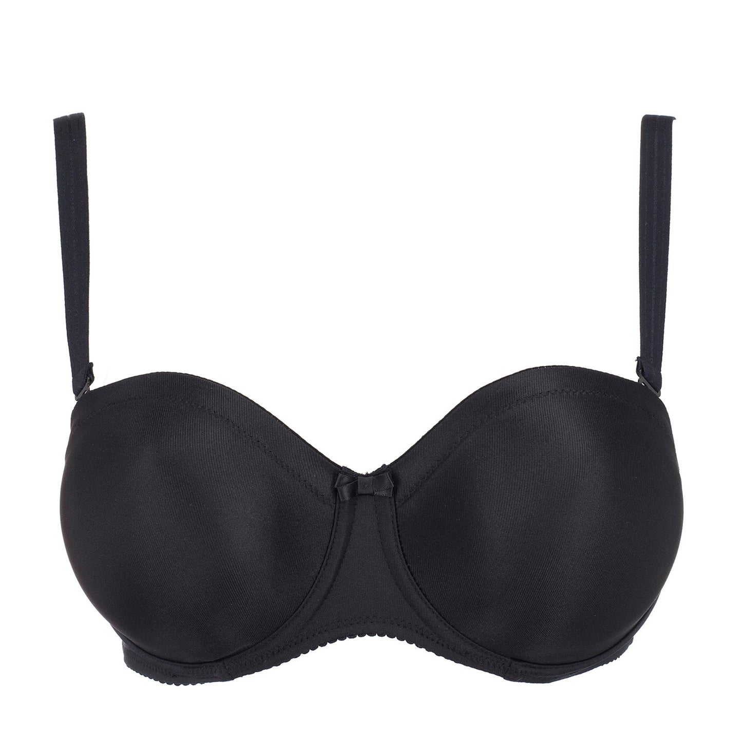 Primadonna Satin strapless bh zonder mousse zwart