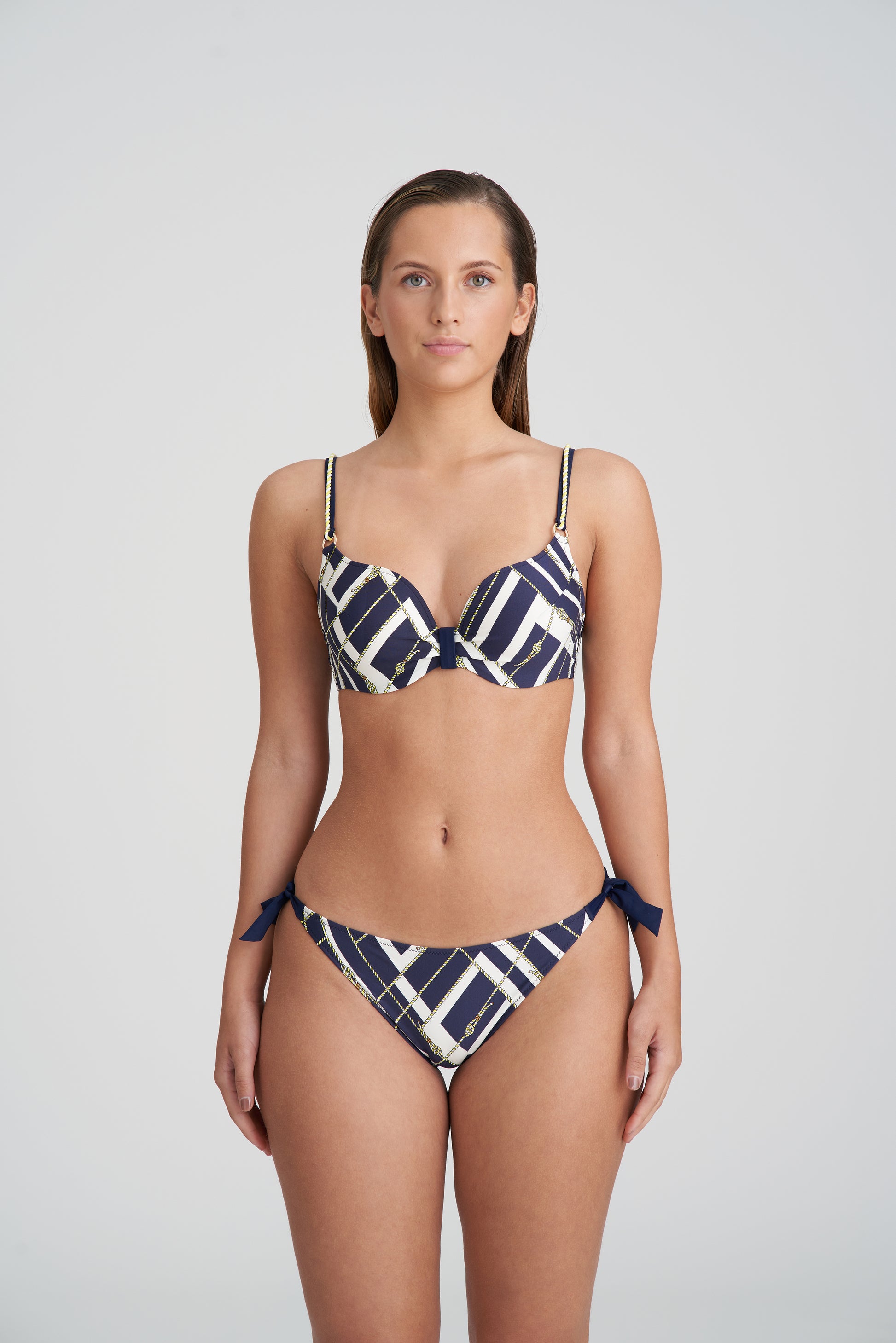 Marie Jo Swim Saranji bikini heupslip met koordjes Majestic Blue