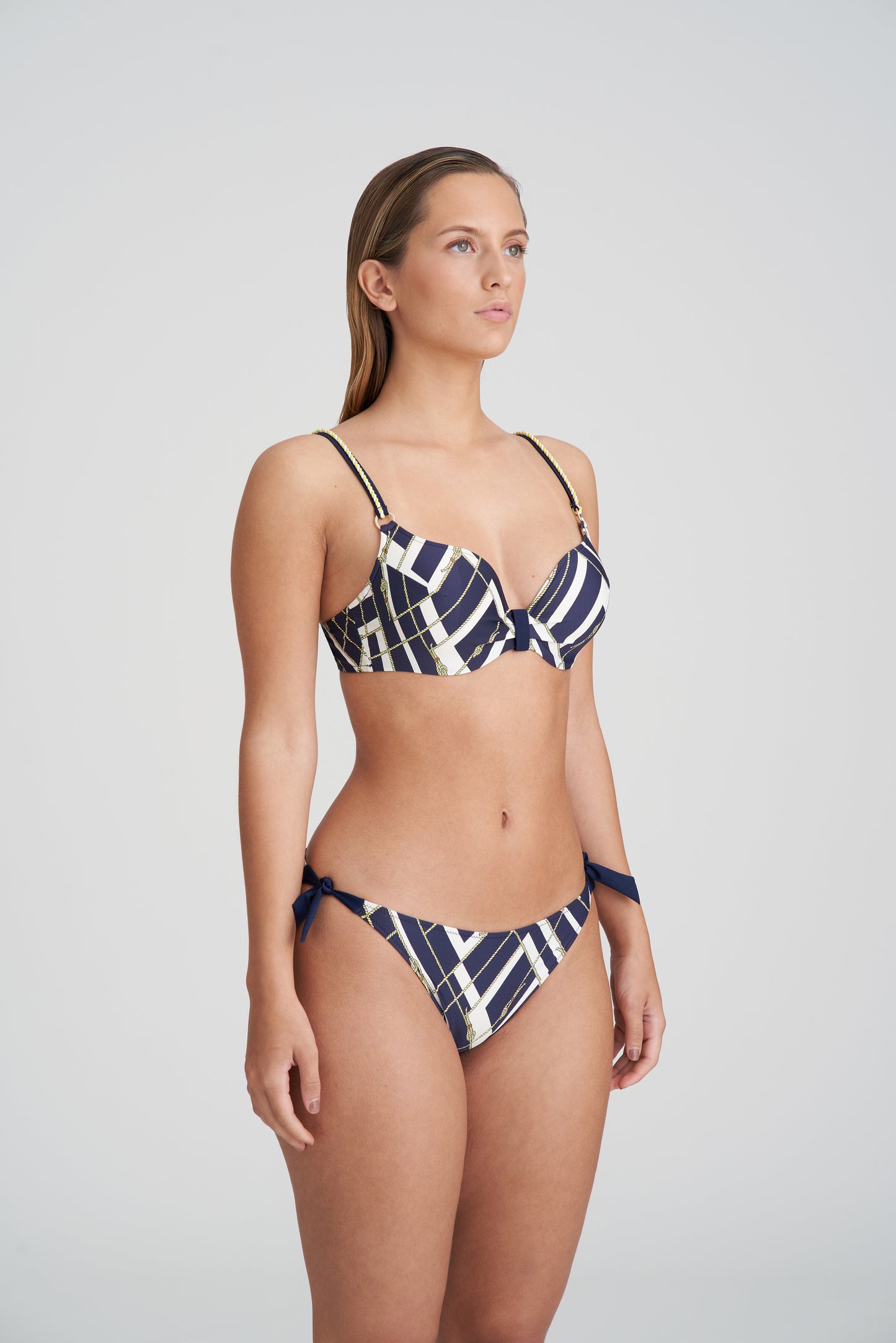 Marie Jo Swim Saranji bikini heupslip met koordjes Majestic Blue