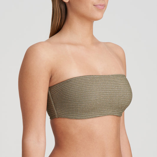 Marie Jo Swim Tinjis voorgevormde bikini strapless golden olive