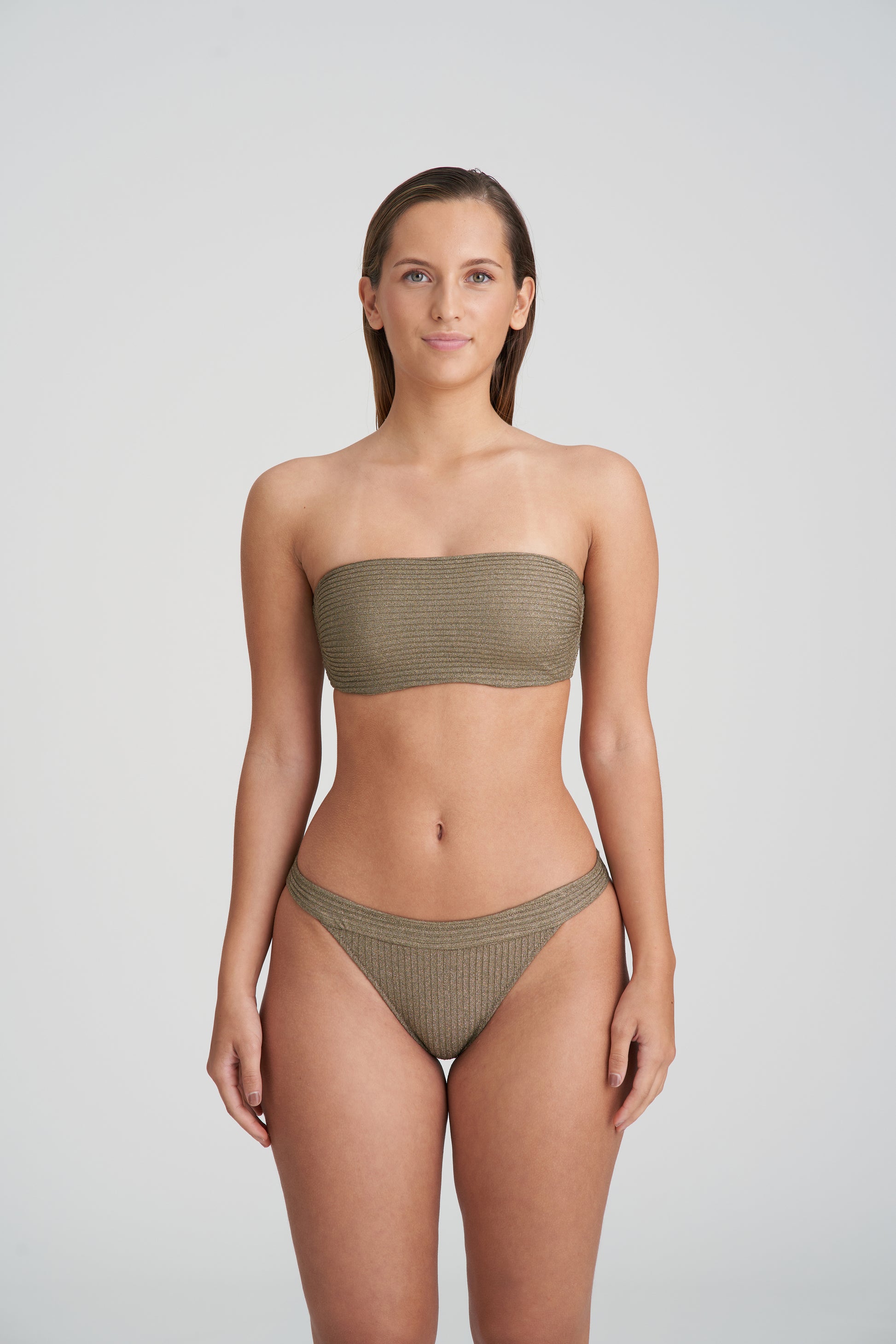 Marie Jo Swim Tinjis voorgevormde bikini strapless golden olive