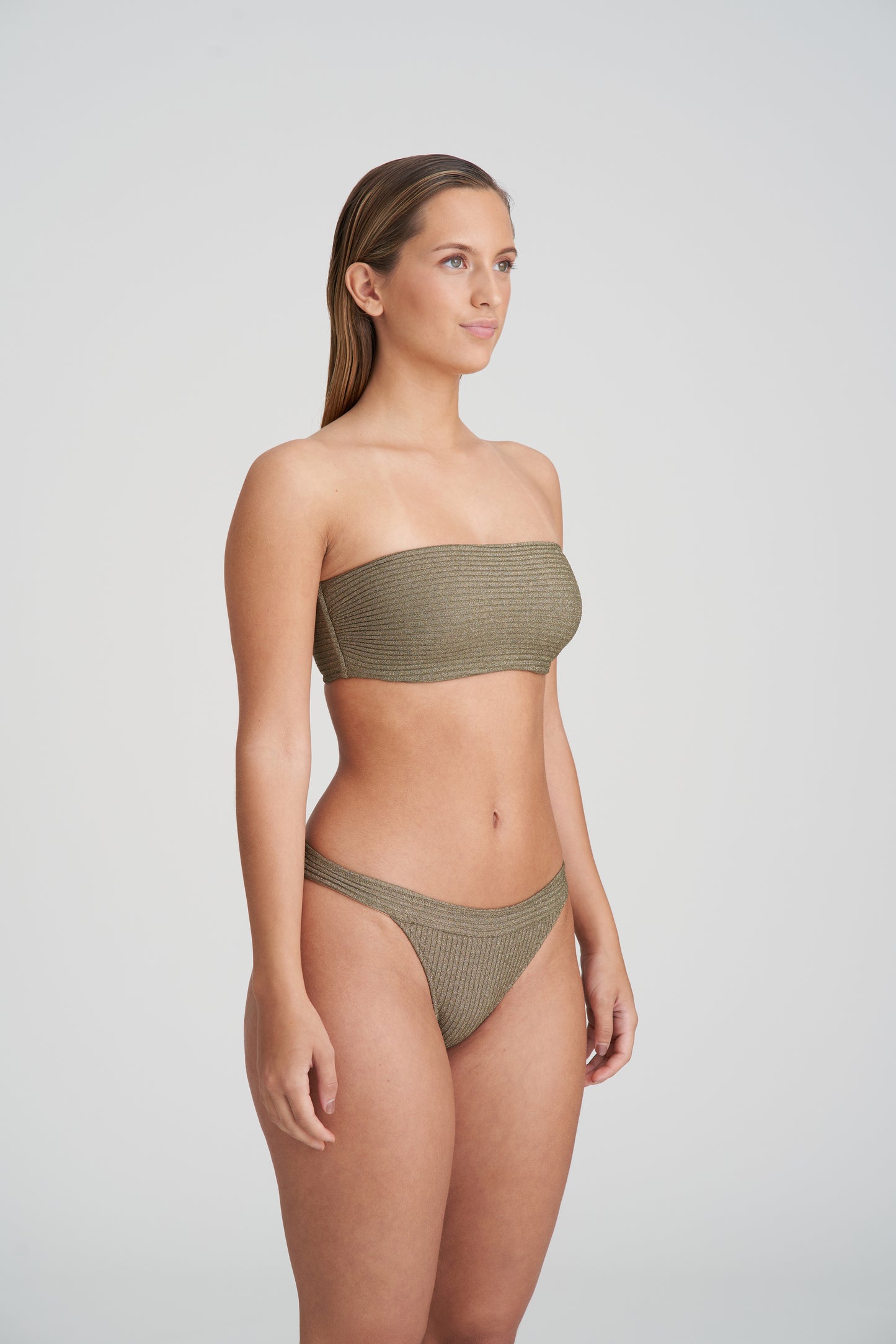 Marie Jo Swim Tinjis voorgevormde bikini strapless golden olive