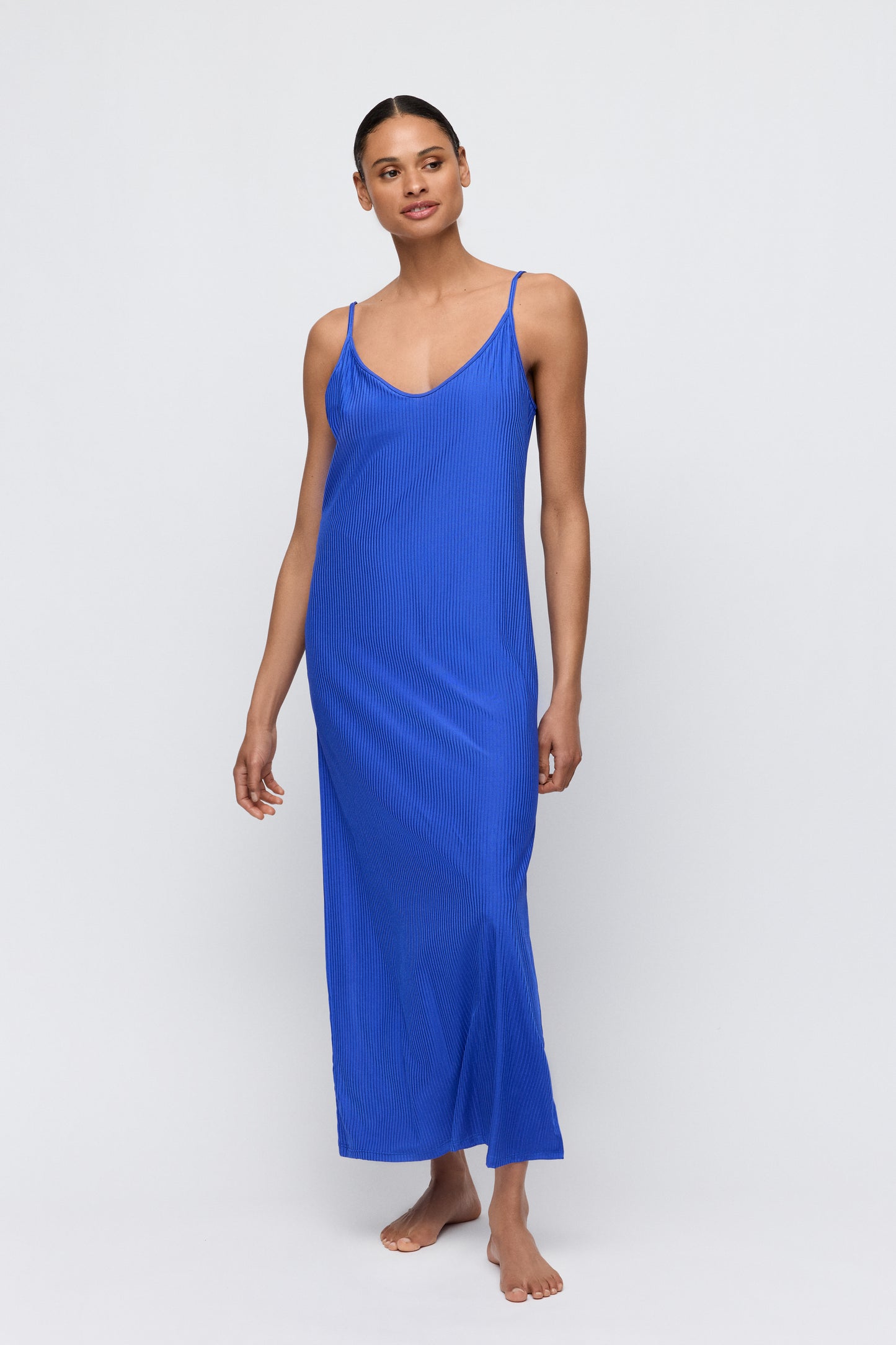 Marie Jo Swim Emly badmode lange jurk Electric Blue