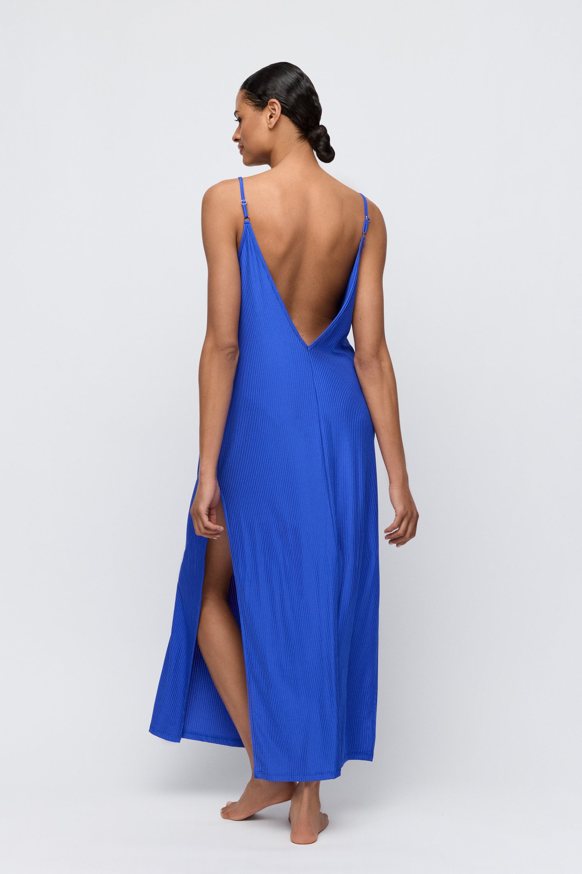 Marie Jo Swim Emly badmode lange jurk Electric Blue