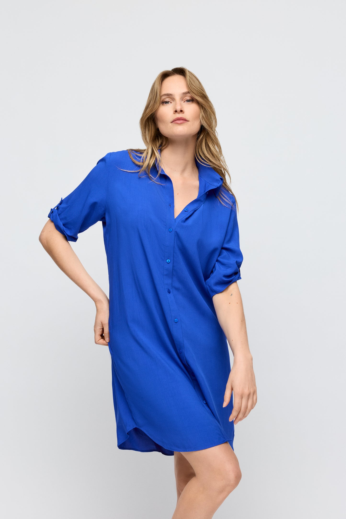 Marie Jo Swim Emly badmode kort jurkje Electric Blue