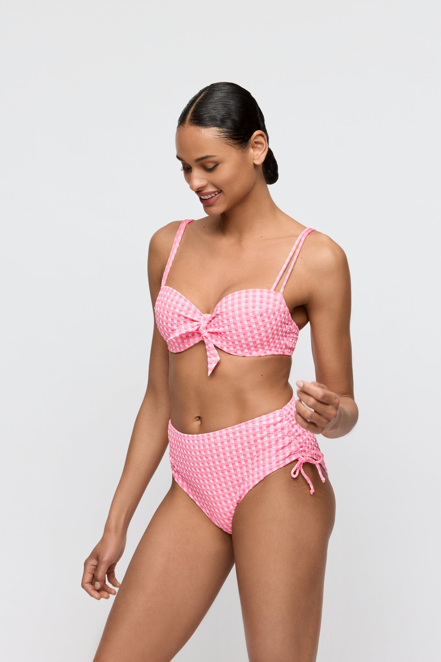 Marie Jo Swim Mary lynn bikini tailleslip met koordjes Rose Gingham