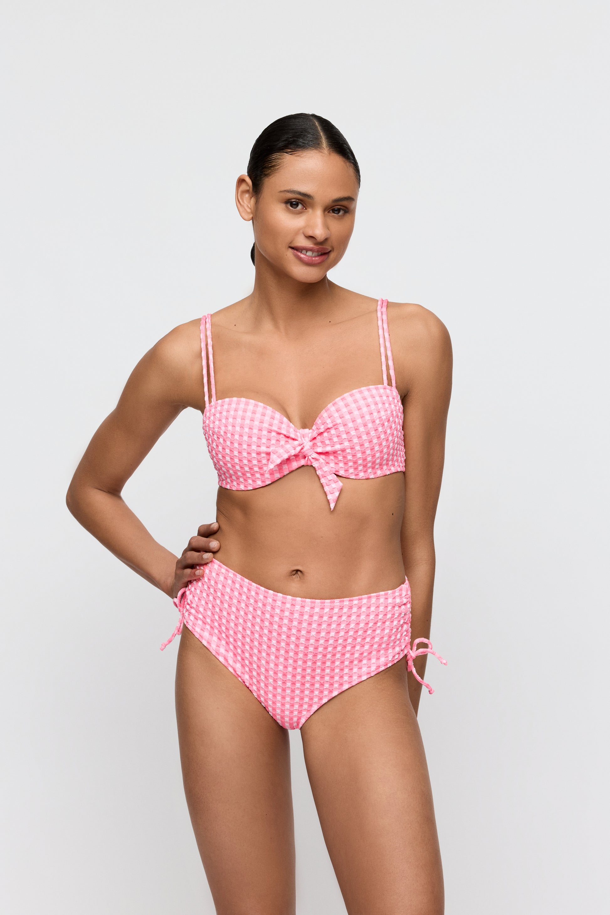Marie Jo Swim Mary lynn bikini tailleslip met koordjes Rose Gingham