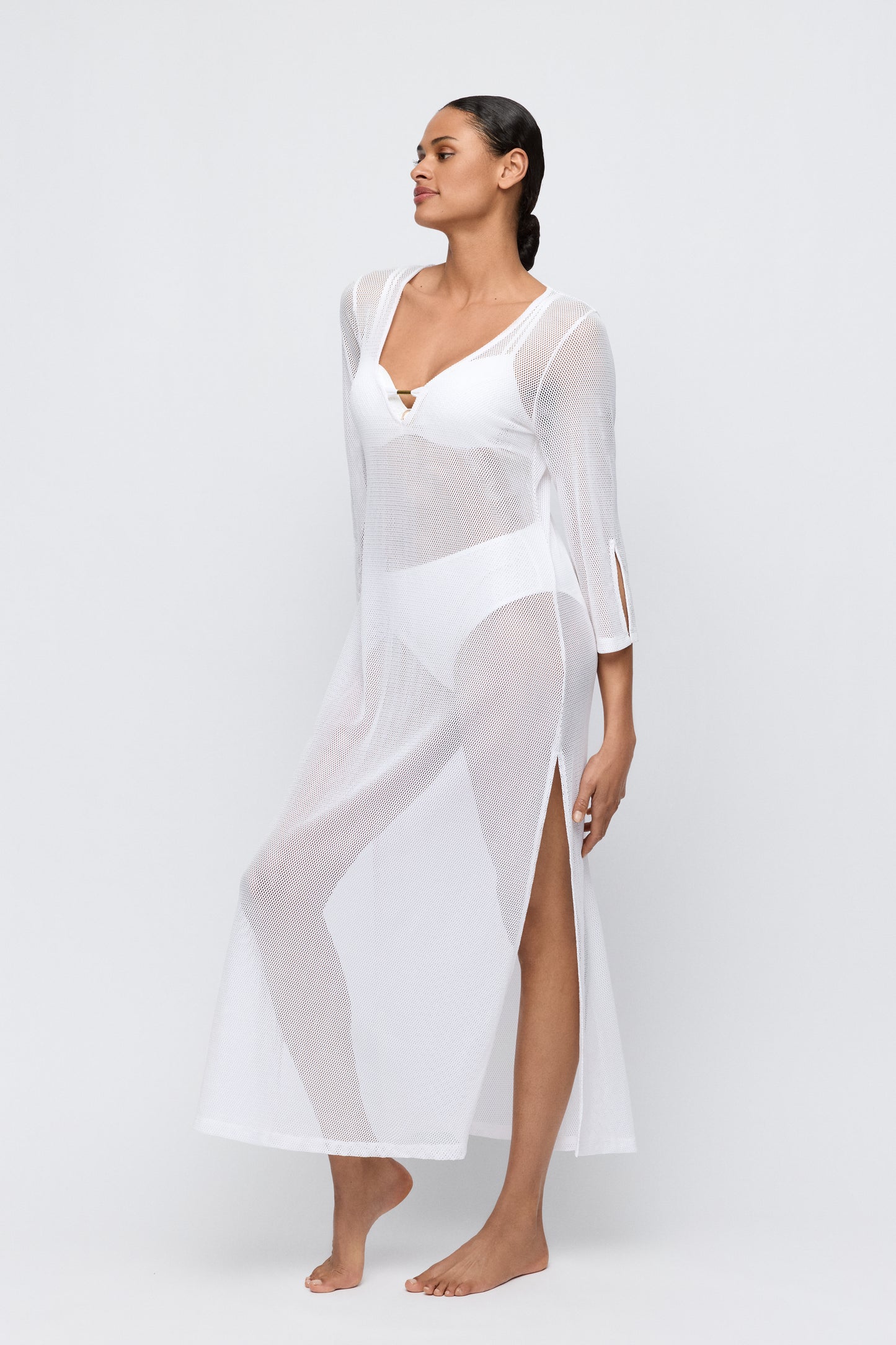 Marie Jo Swim Taleah badmode caftan elfin white