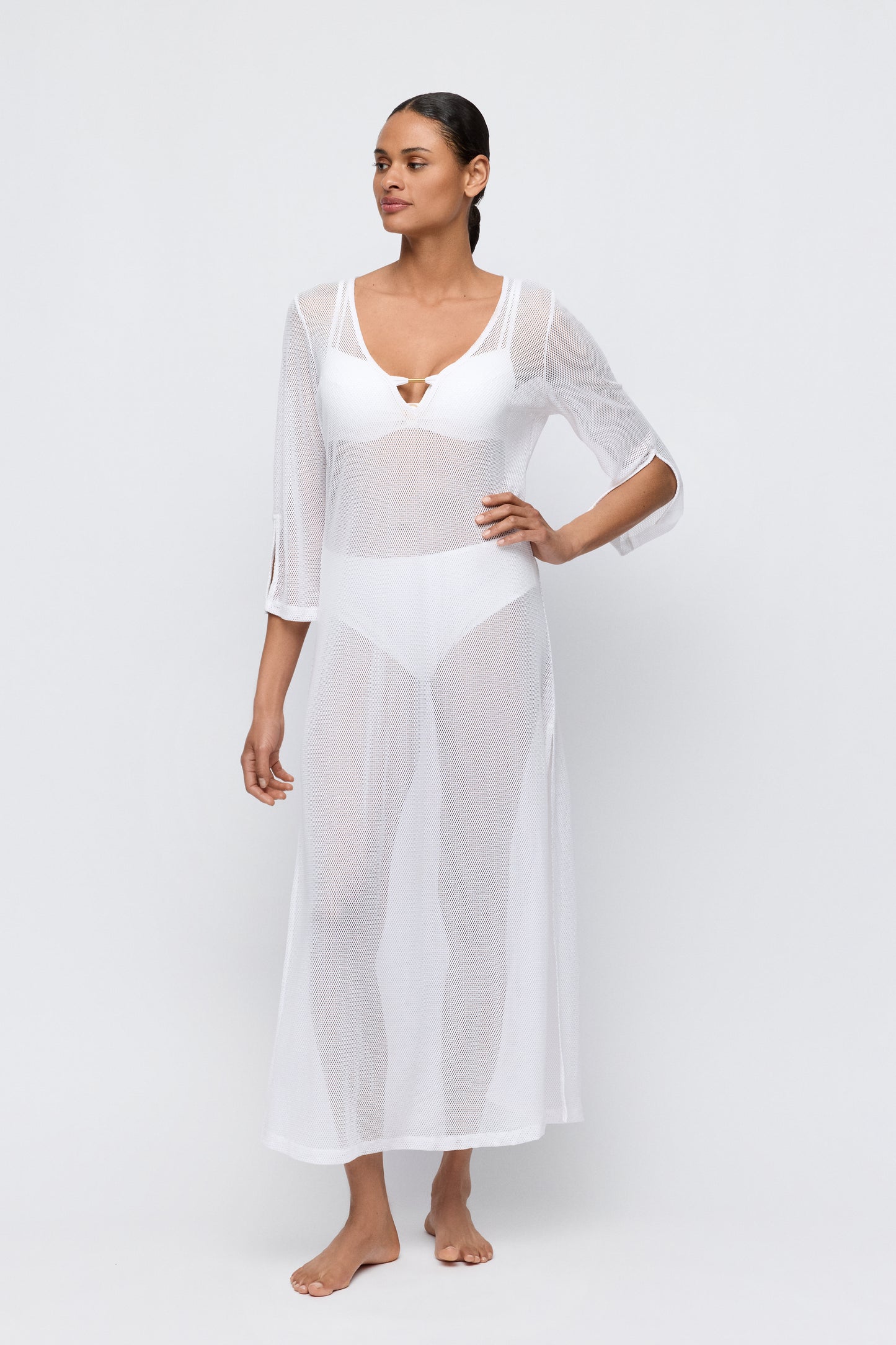 Marie Jo Swim Taleah badmode caftan elfin white