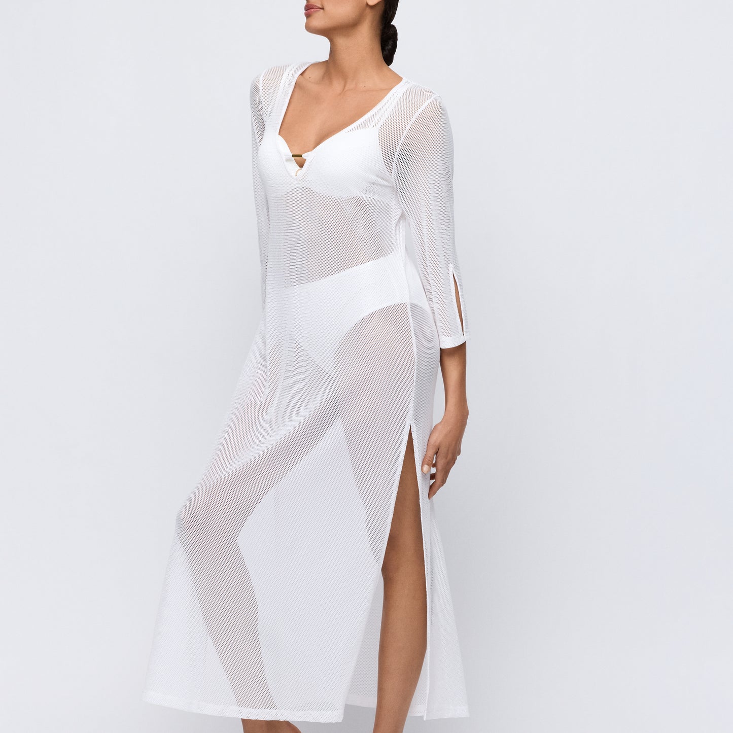 Marie Jo Swim Taleah badmode caftan elfin white