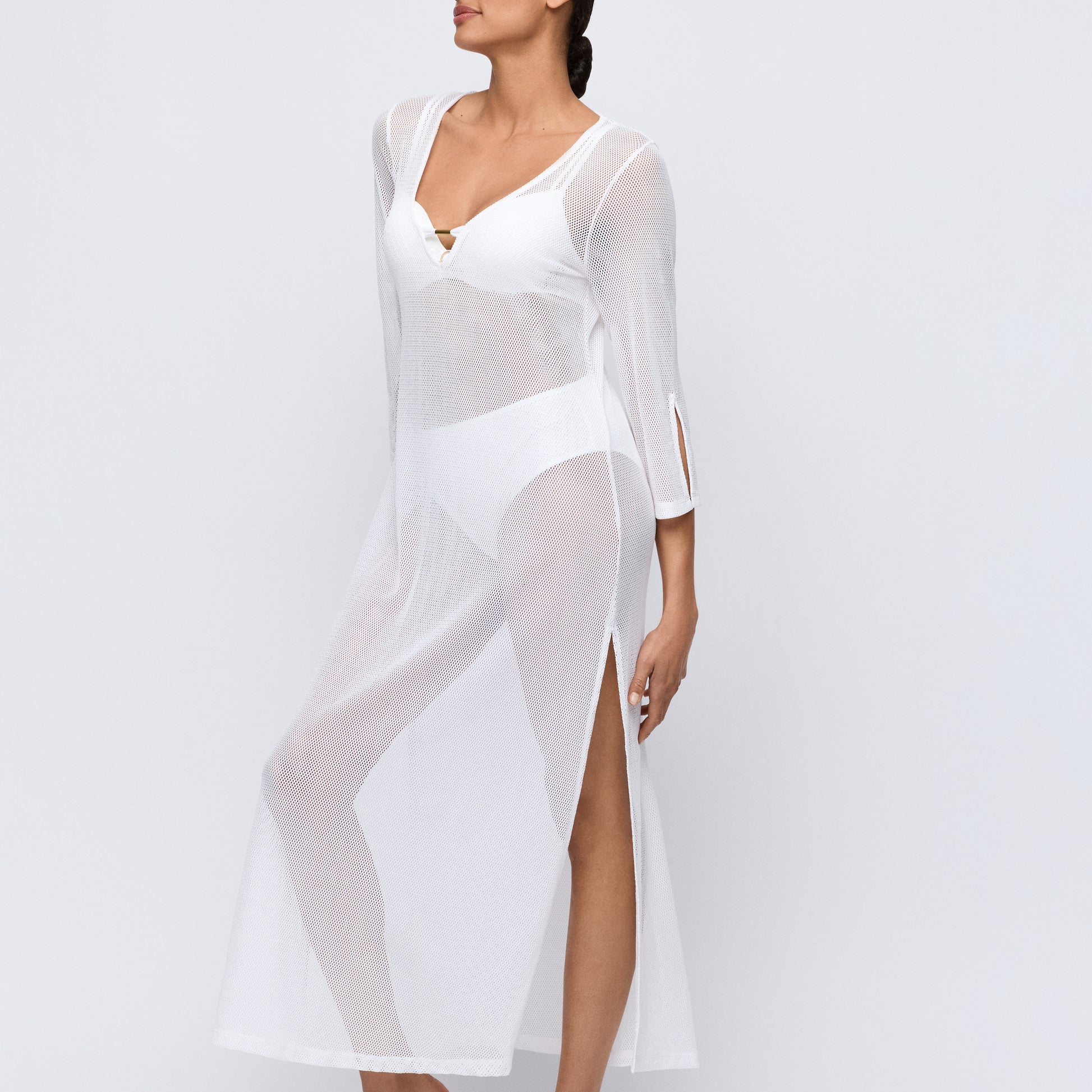 Marie Jo Swim Taleah badmode caftan elfin white