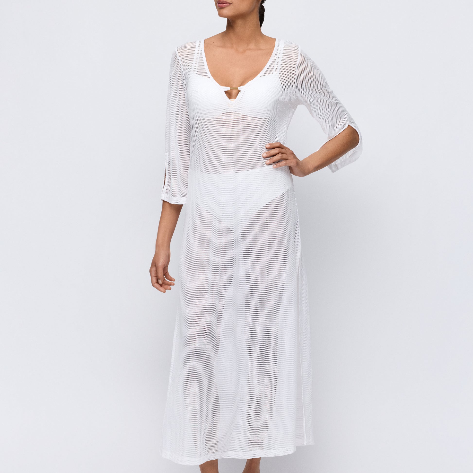 Marie Jo Swim Taleah badmode caftan elfin white