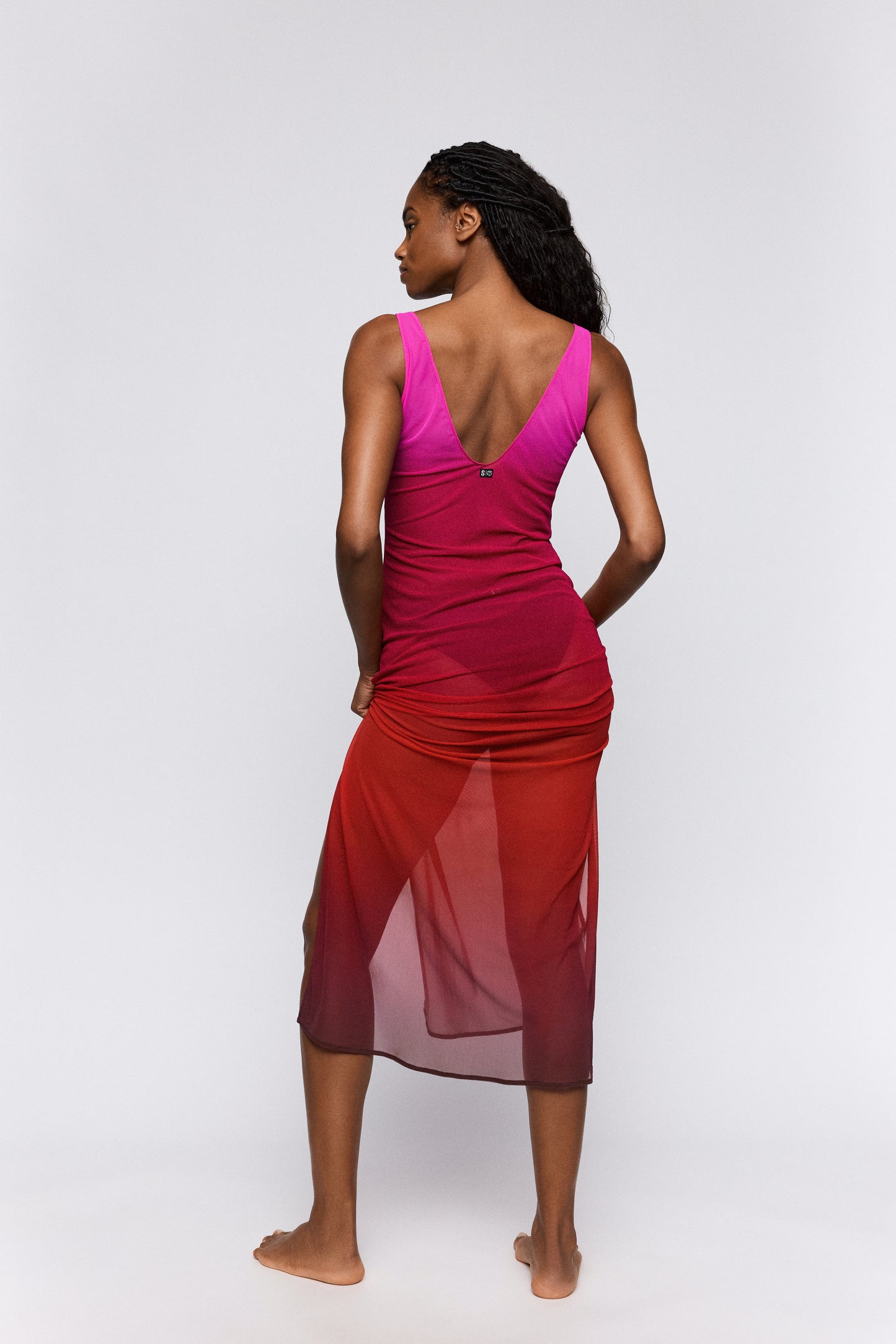 Sarda Rojas lange jurk Print
