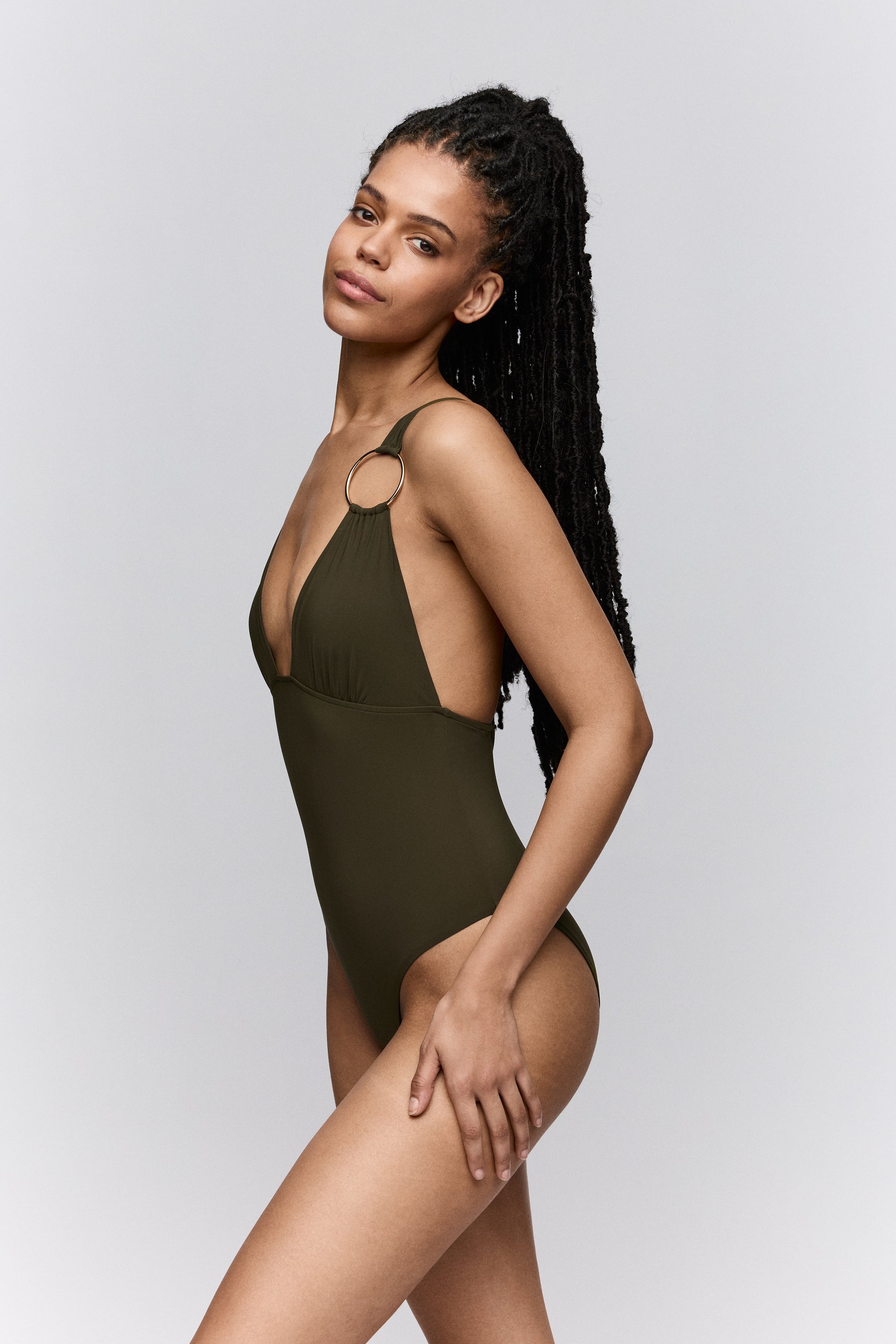Sarda Swim Lita voorgevormd triangel badpak olive green