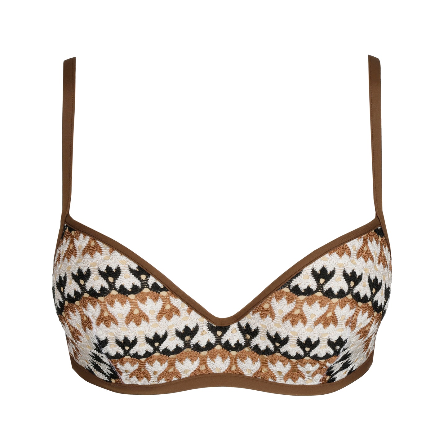 Sarda Swim Biles voorgevormde plunge bikinitop zand