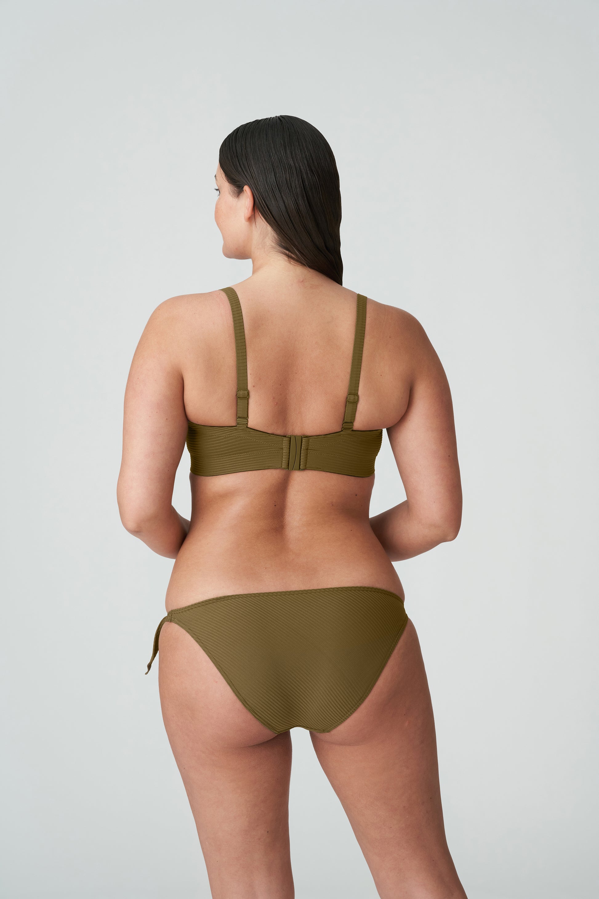 PrimaDonna Swim Sahara bikini heupslip met koordjes olijf