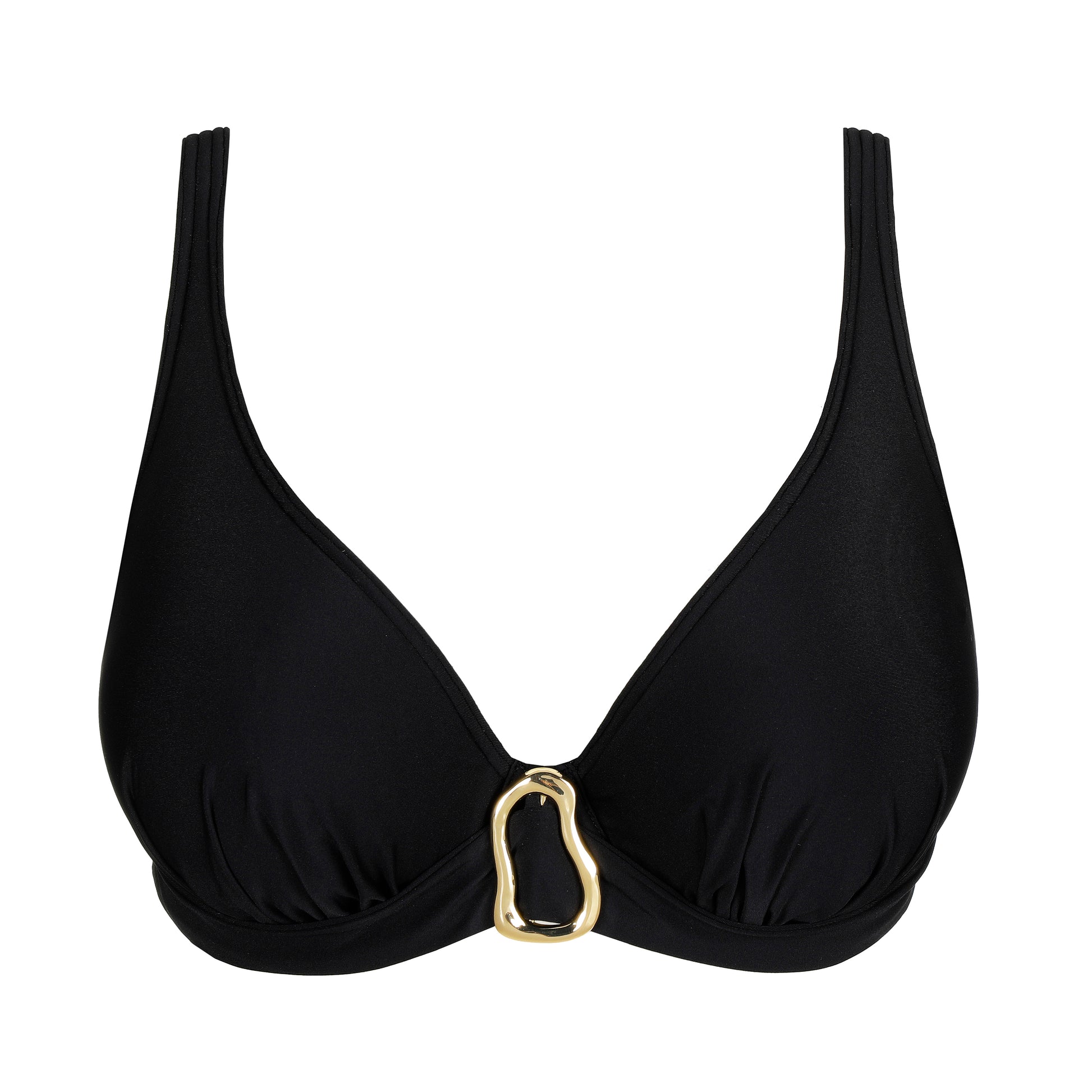 Primadonna Swim Uvita voorgevormde plunge bikinitop zwart