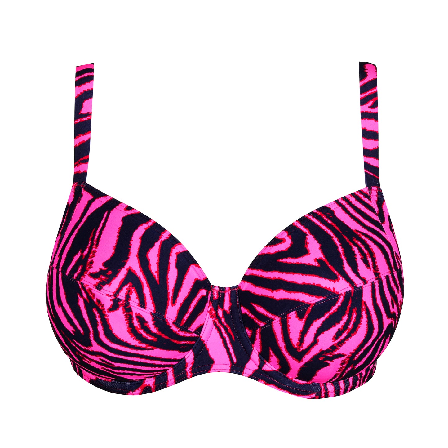 Primadonna Swim Malabo volle cup bikinitop hot pink zebra