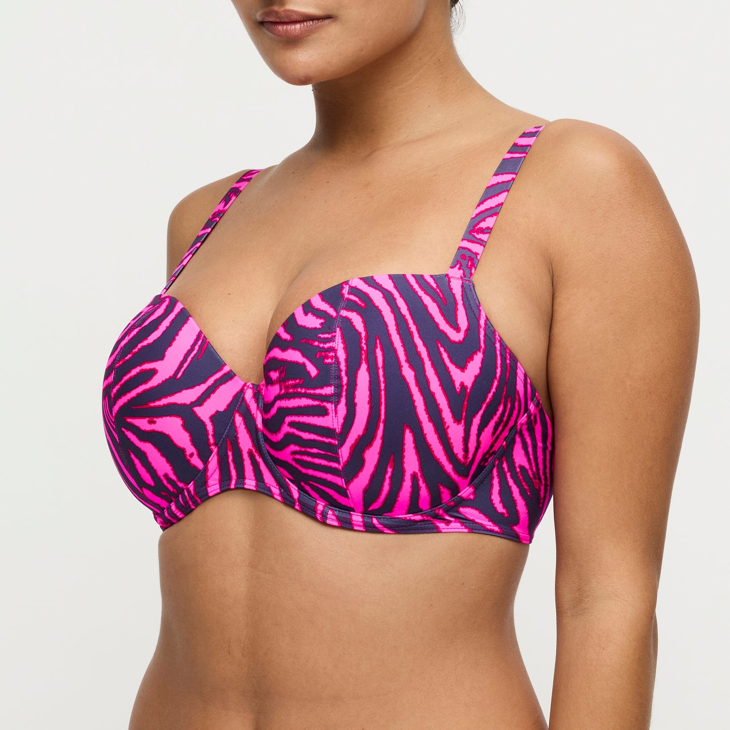 Primadonna Swim Malabo voorgevormde balconette bikini hot pink zebra