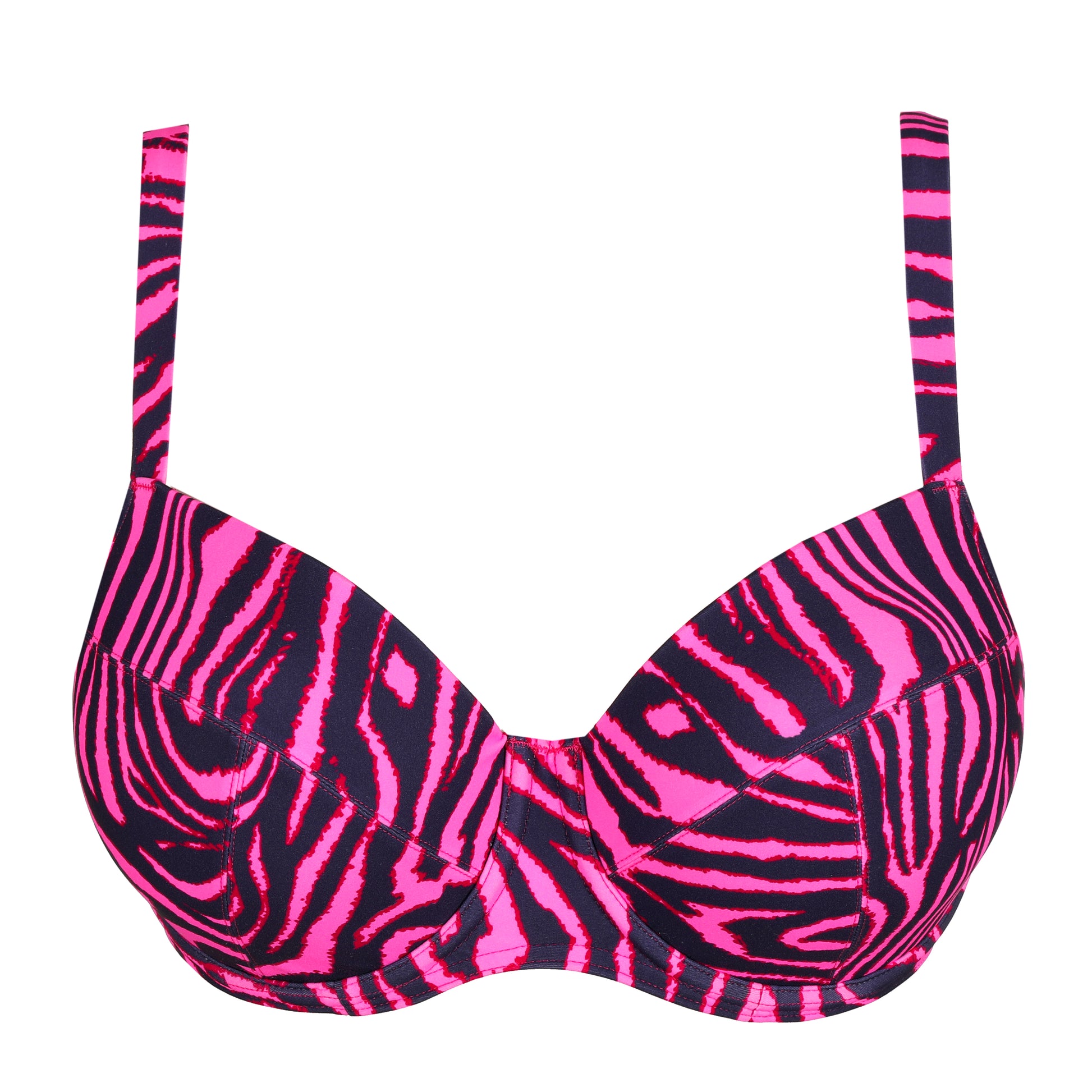 Primadonna Swim Malabo voorgevormde balconette bikini hot pink zebra