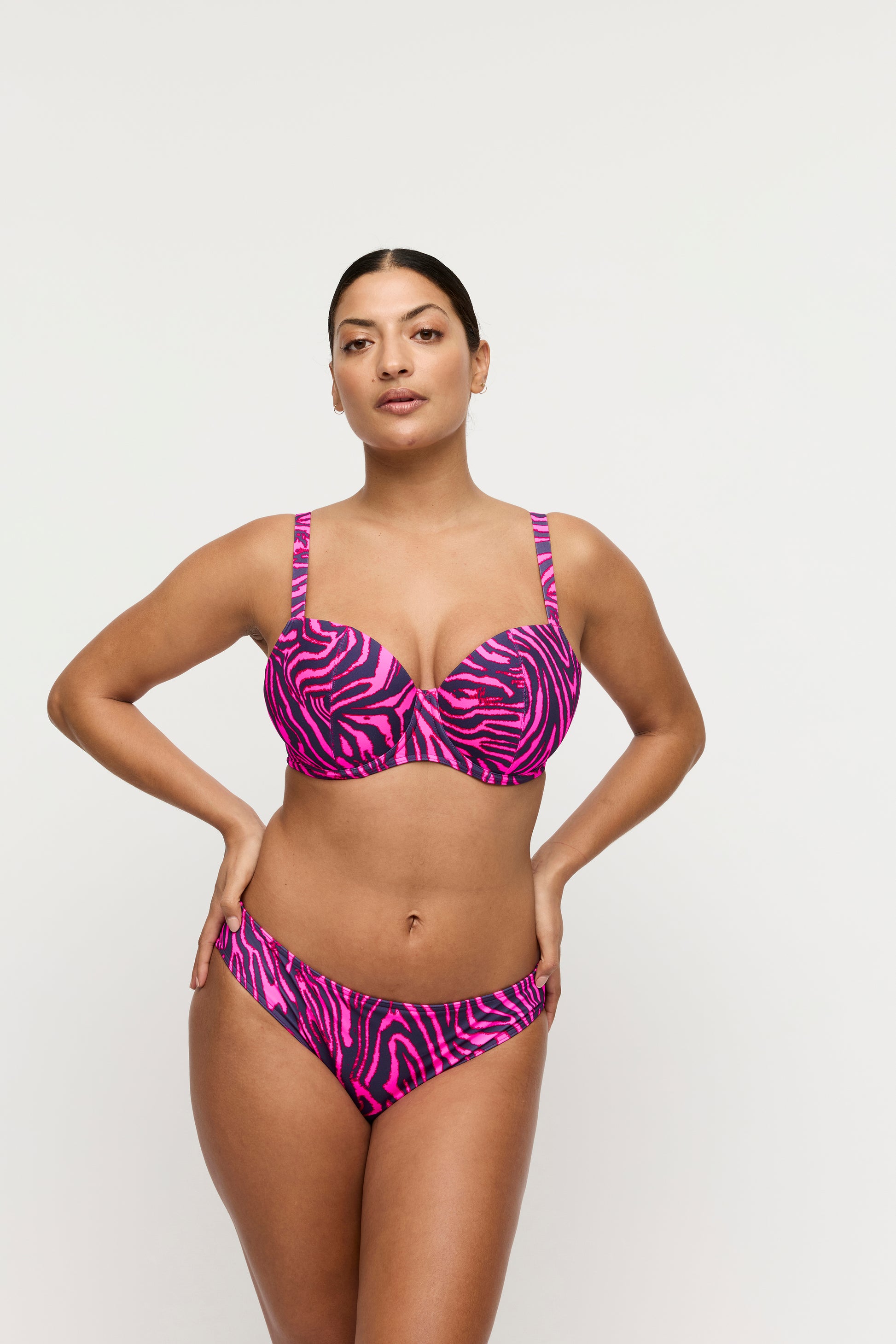 Primadonna Swim Malabo voorgevormde balconette bikini hot pink zebra