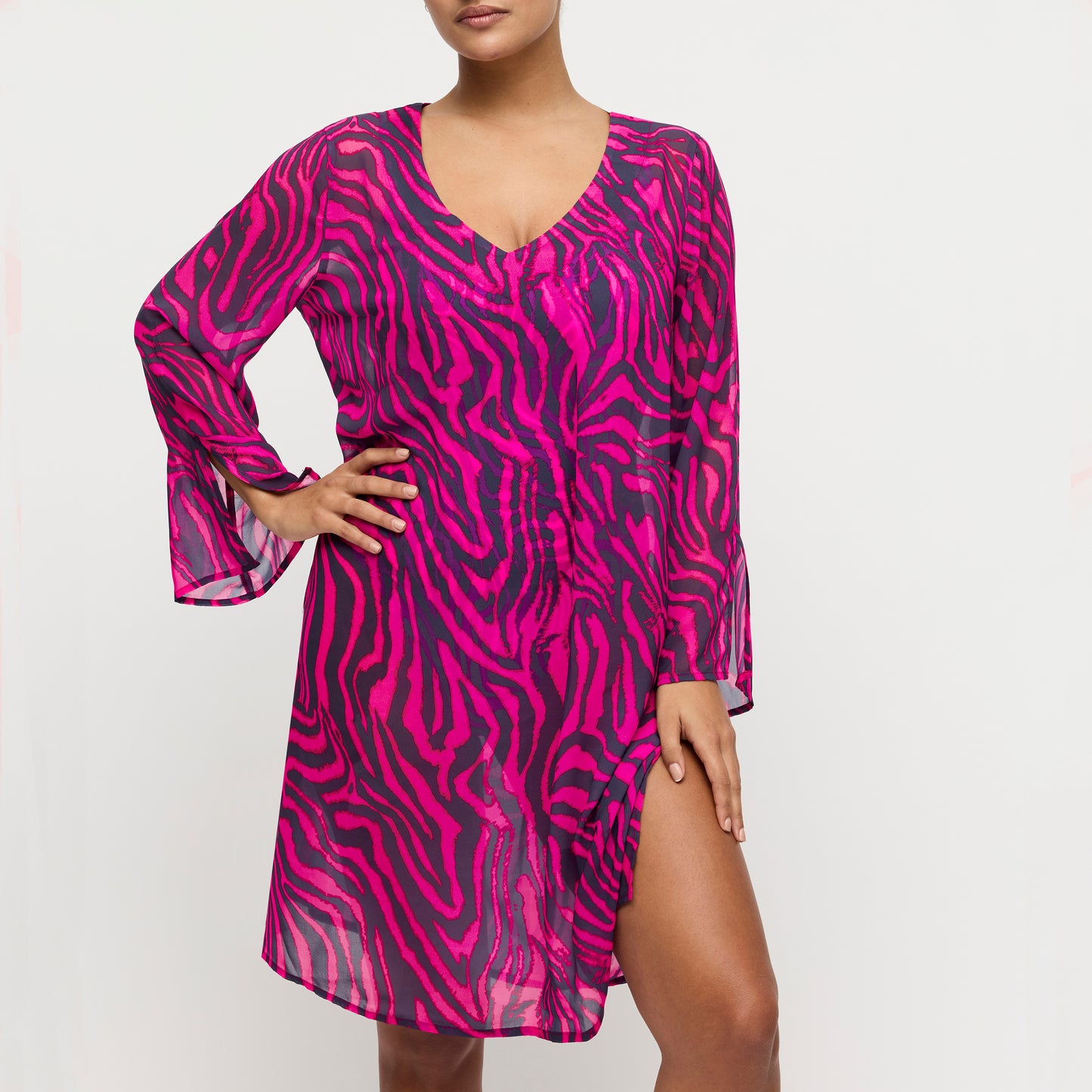 Primadonna Swim Malabo badmode caftan hot pink zebra