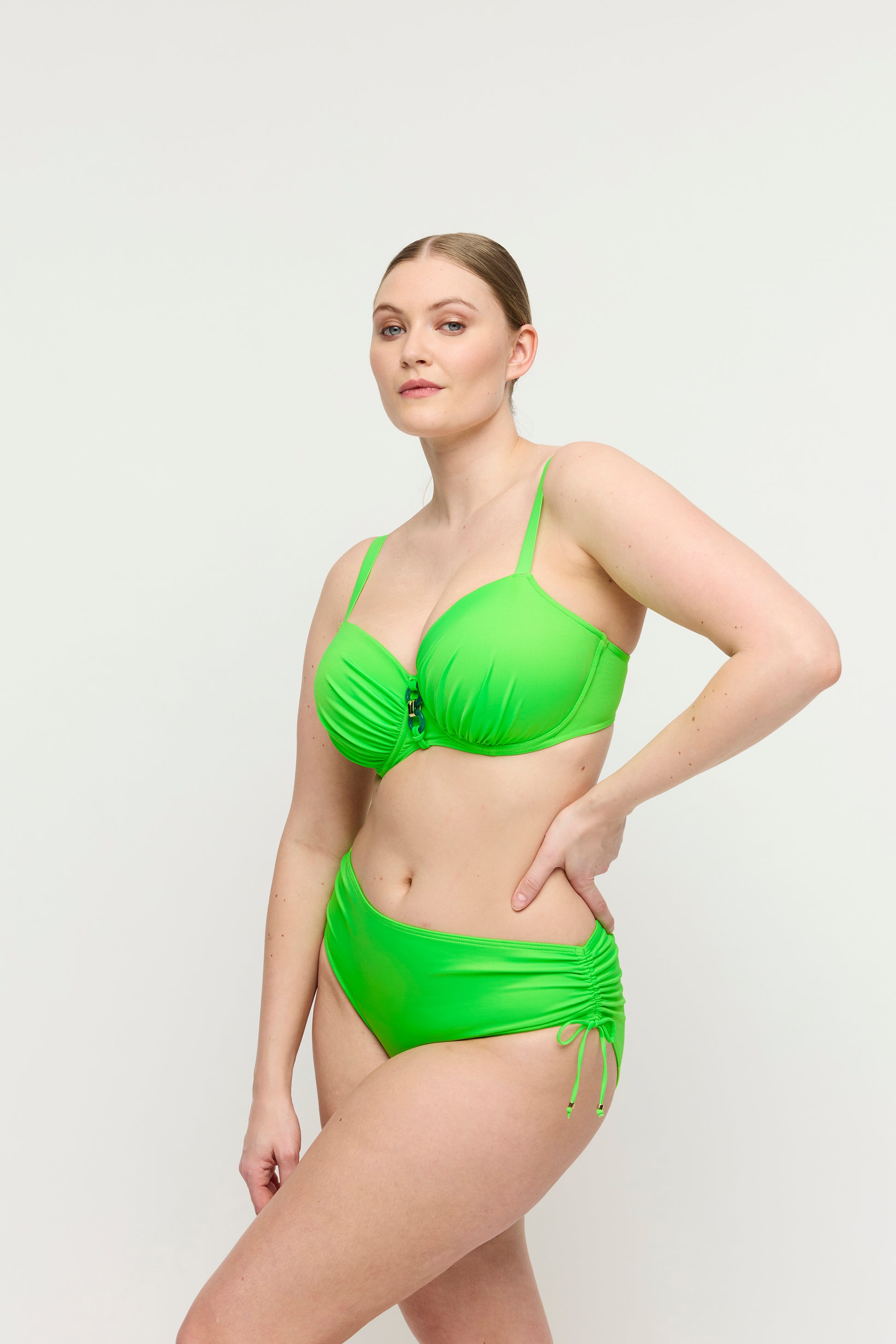 Primadonna Swim Pilon bikini tailleslip met koordjes Neon Lime