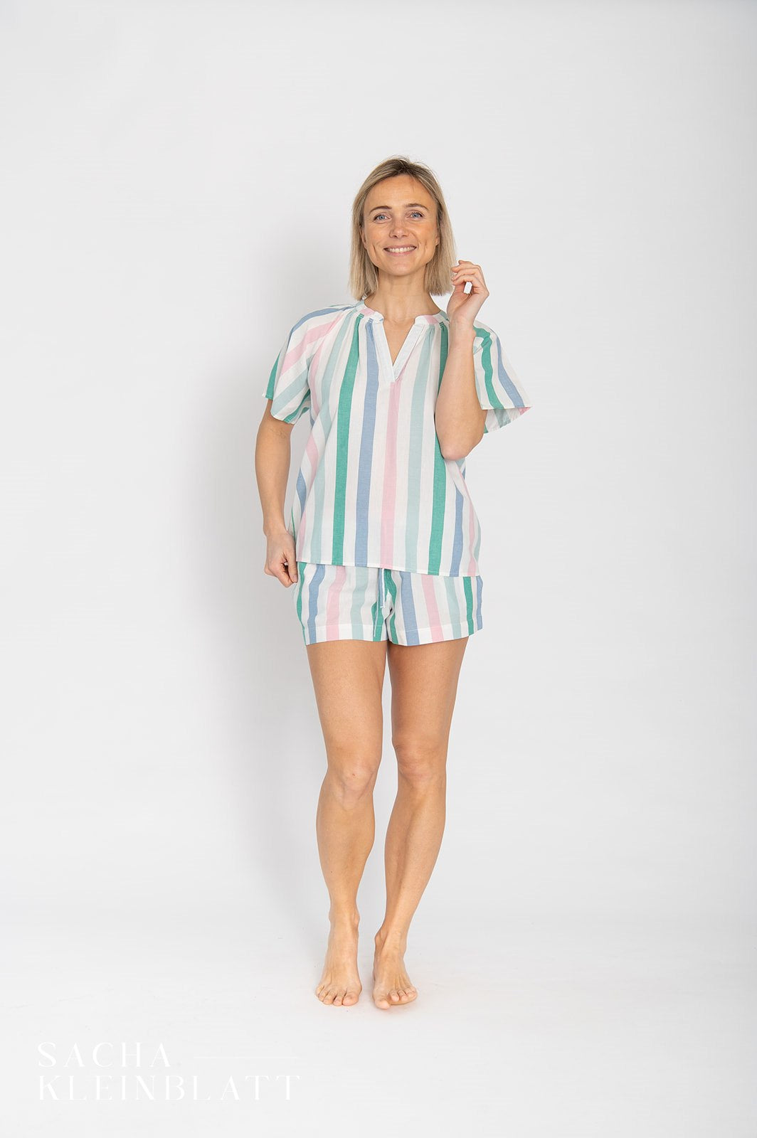 Dorélit Kira+Cupido Pyjama Set Chambray gestreept