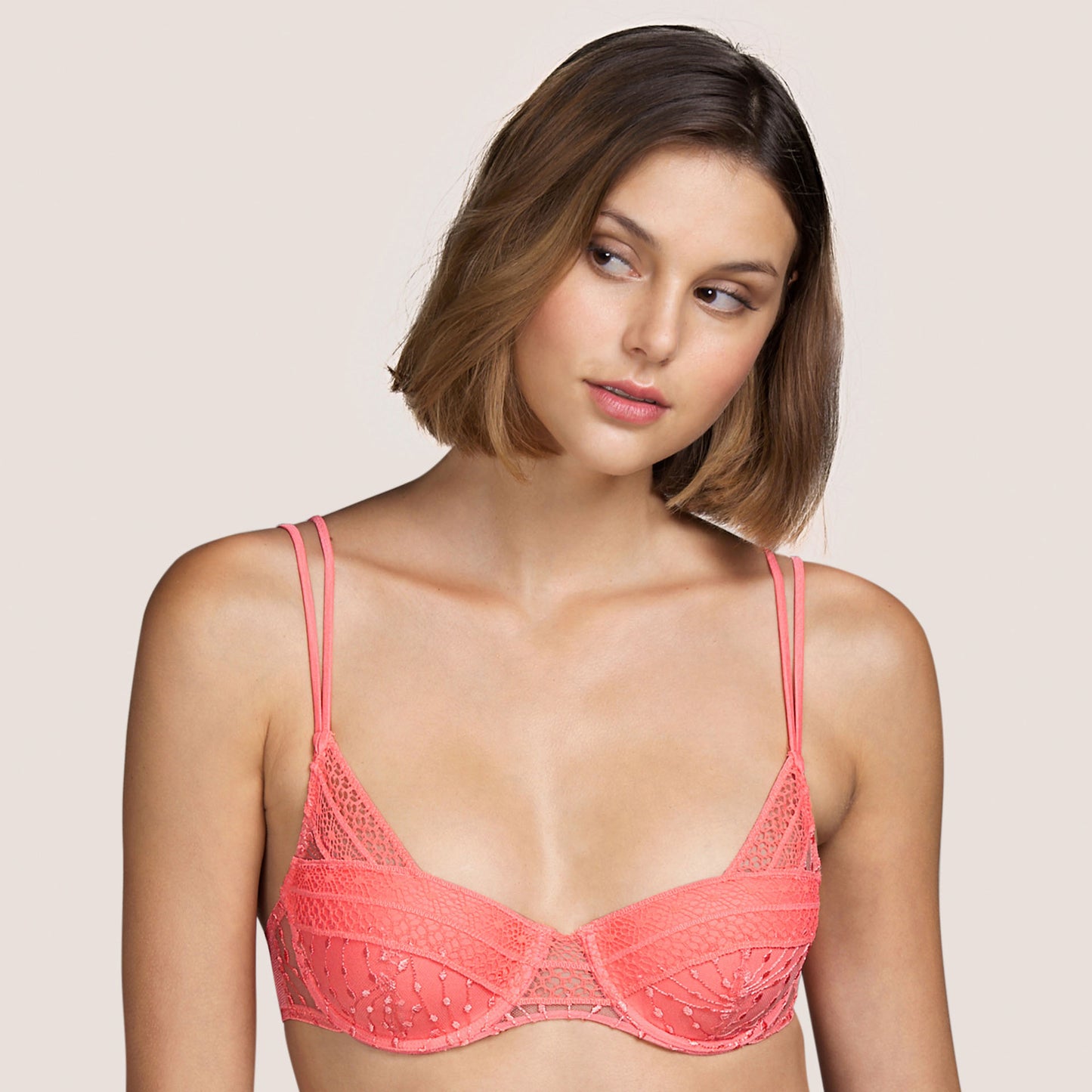 Andres Sarda Vaughan balconnet bh met mousse cups Coral Crush