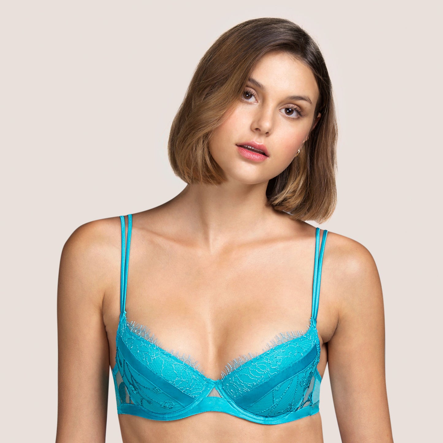 Andres Sarda Franklin push-up bh uitneembare pads Blue Lake