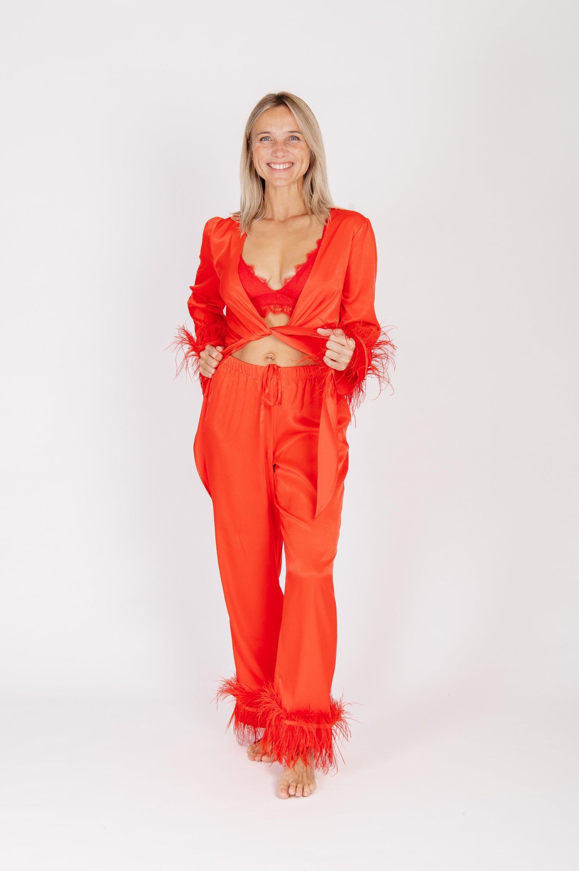 Love Stories Posh + Gloria pyjama - red - Lingerie Valentijn