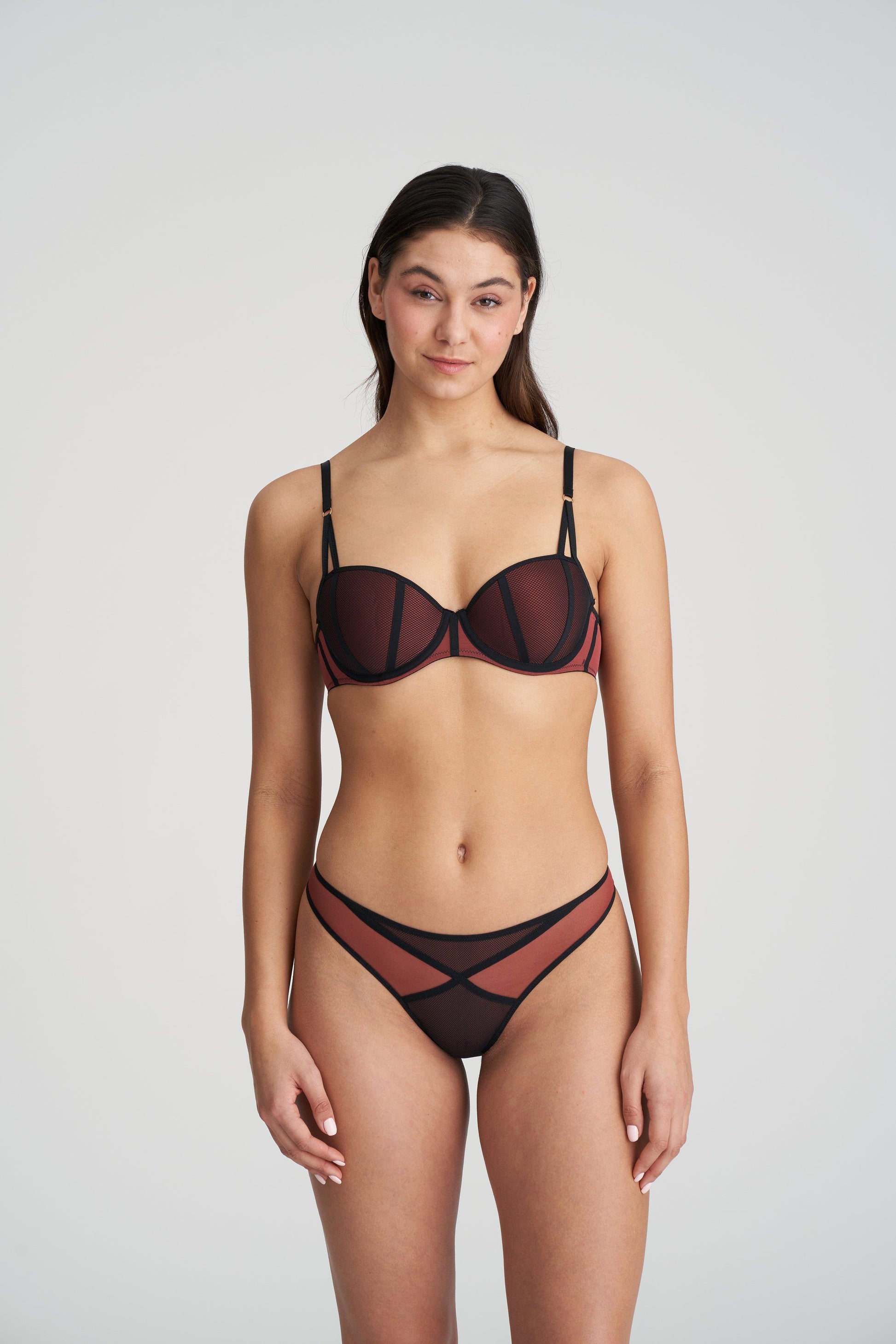 Marie Jo Fezz string italian brown - Lingerie Valentijn