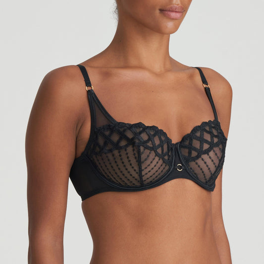 Marie Jo Jhana balconette bh verticale naad zwart - Lingerie Valentijn