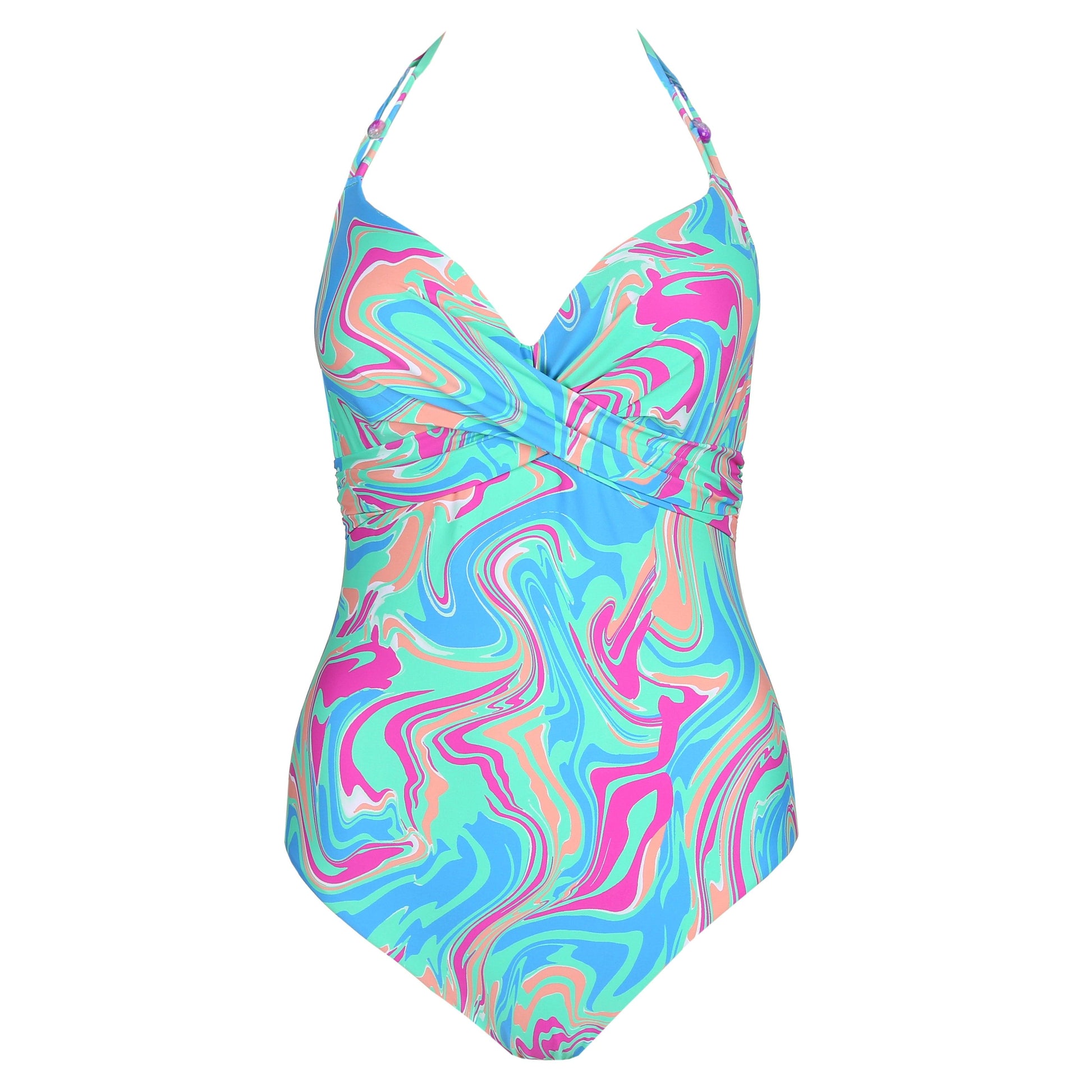 Marie Jo Swim Arubani voorgevormd plunge badpak Ocean Swirl - Lingerie Valentijn