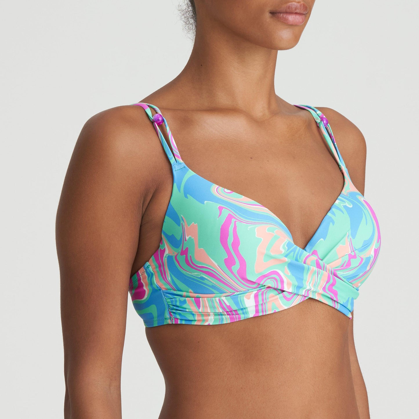 Marie Jo Swim Arubani voorgevormde plunge bikinitop Ocean Swirl - Lingerie Valentijn