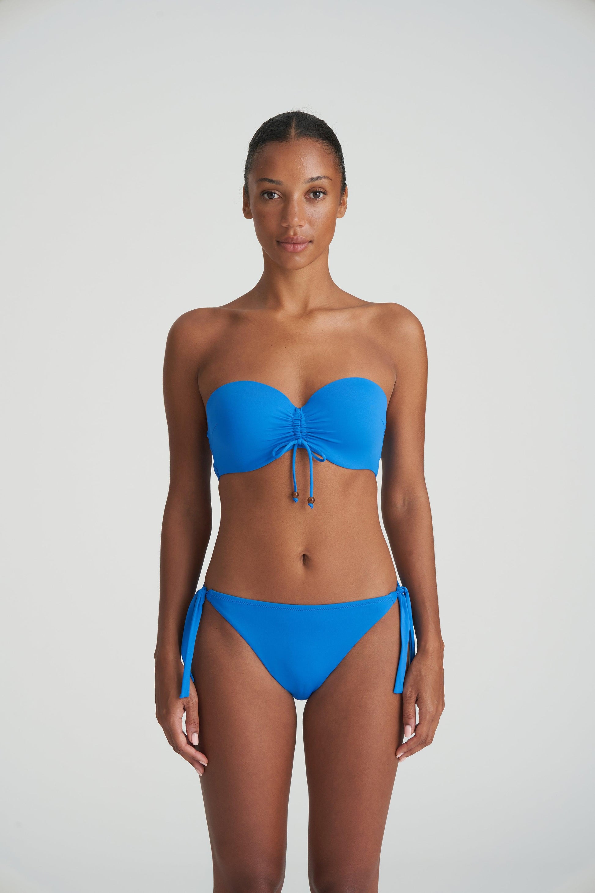 Marie Jo Swim Flidais bikini heupslip met koordjes mistral blauw - Lingerie Valentijn