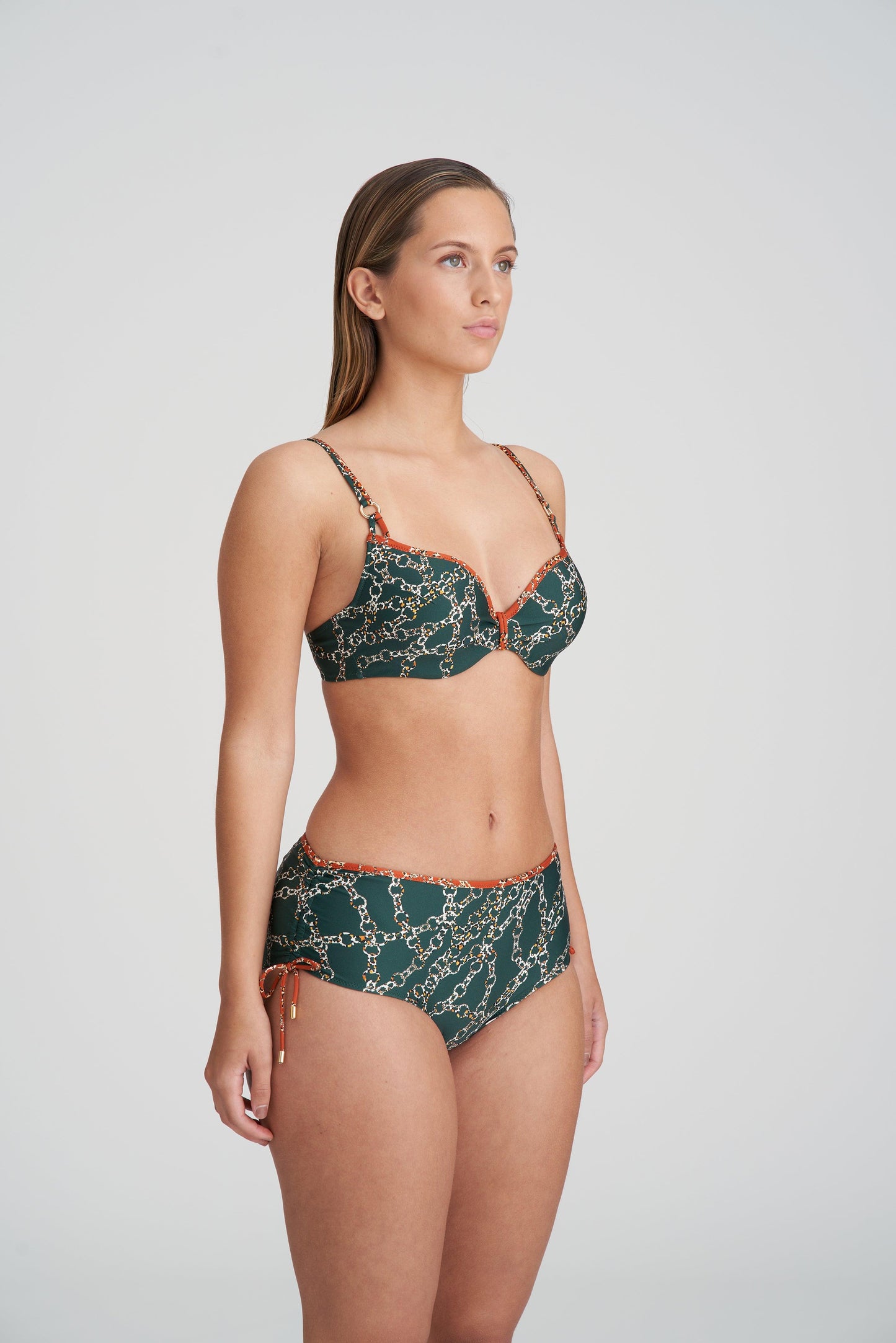 Marie Jo Swim Tazar bikini tailleslip met koordjes Malachite - Lingerie Valentijn