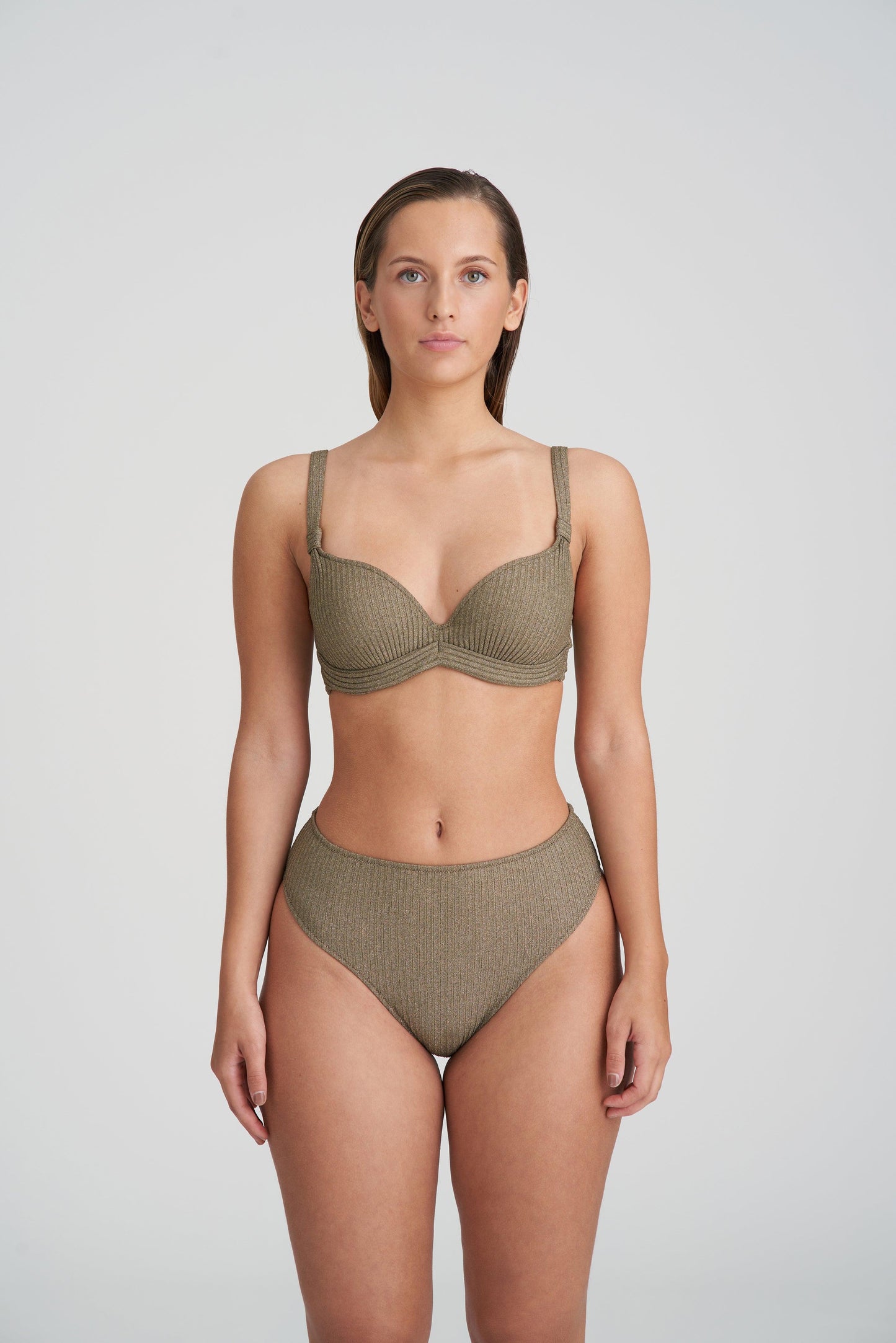 Marie Jo Swim Tinjis bikini tailleslip golden olive - Lingerie Valentijn